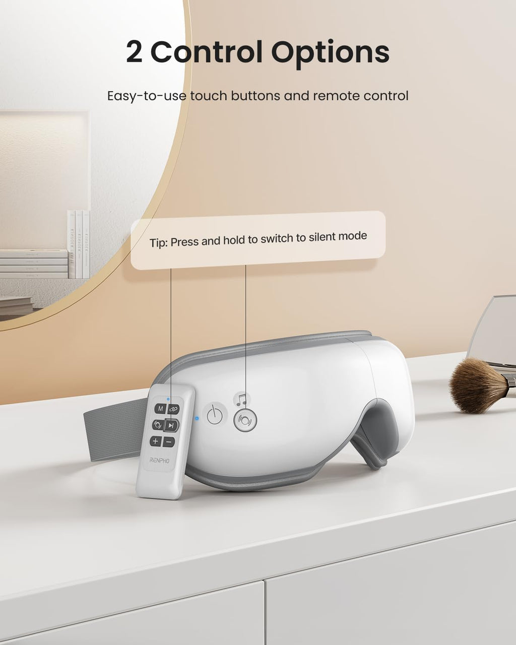 RENPHO Eyeris 1 Heated Eye Massager with Heat, Bluetooth & Remote
