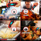 Alpha Grillers Instant Read Digital Meat Thermometer – Waterproof Fast Cooking Probe
