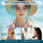 Portable Bladeless Neck Fan – Hands-Free Cooling, Rechargeable, 3 Speeds