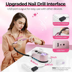 40,000RPM Electric Nail Drill – LCD Display Nail File Kit