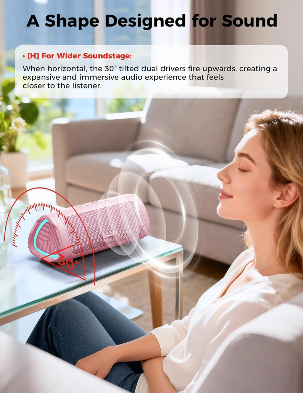 BolaButty Portable Bluetooth Speaker – HD Sound, 20H Playtime, IPX5 Waterproof, RGB Lights (BT 5.3)