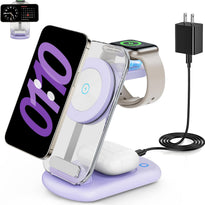 RYND 3-in-1 MagSafe Wireless Charging Station – Foldable Fast Charger for iPhone, Apple Watch & AirPods