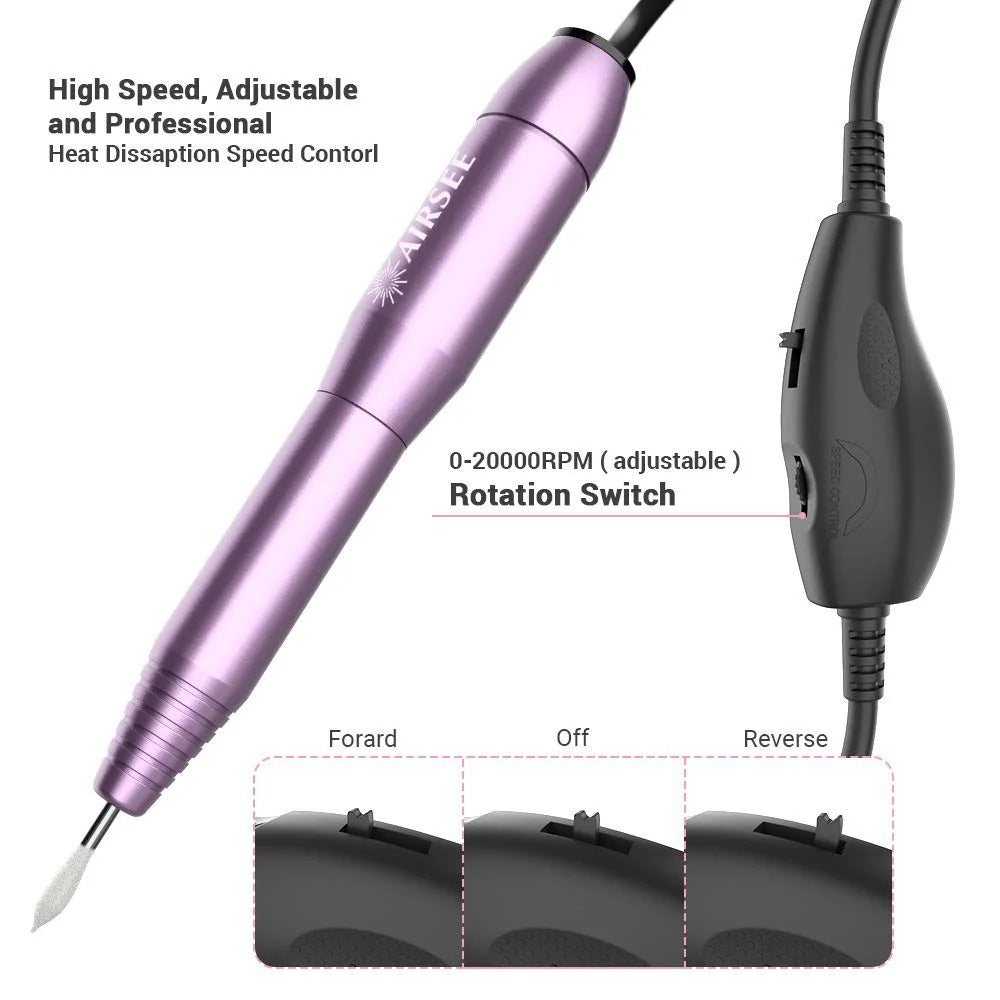 Arirsee N24 Portable Nail Drill 20000 RPM