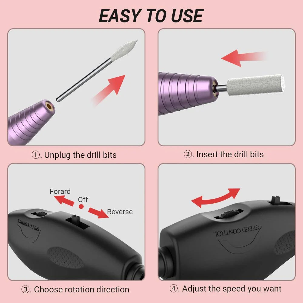Arirsee N24 Portable Nail Drill 20000 RPM