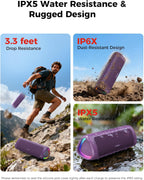 BolaButty Portable Bluetooth Speaker – HD Sound, 20H Playtime, IPX5 Waterproof, RGB Lights (BT 5.3)