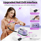 40,000RPM Electric Nail Drill – LCD Display Nail File Kit