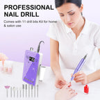 30,000RPM Cordless Nail Drill Kit – Glitter Rechargeable E-File