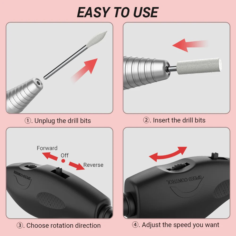 Arirsee N24 Portable Nail Drill 20000 RPM
