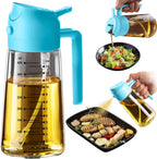 TrendPlain 2-in-1 Glass Olive Oil Sprayer & Dispenser – 470ml BPA