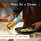 TrendPlain 2-in-1 Glass Olive Oil Sprayer & Dispenser – 470ml BPA
