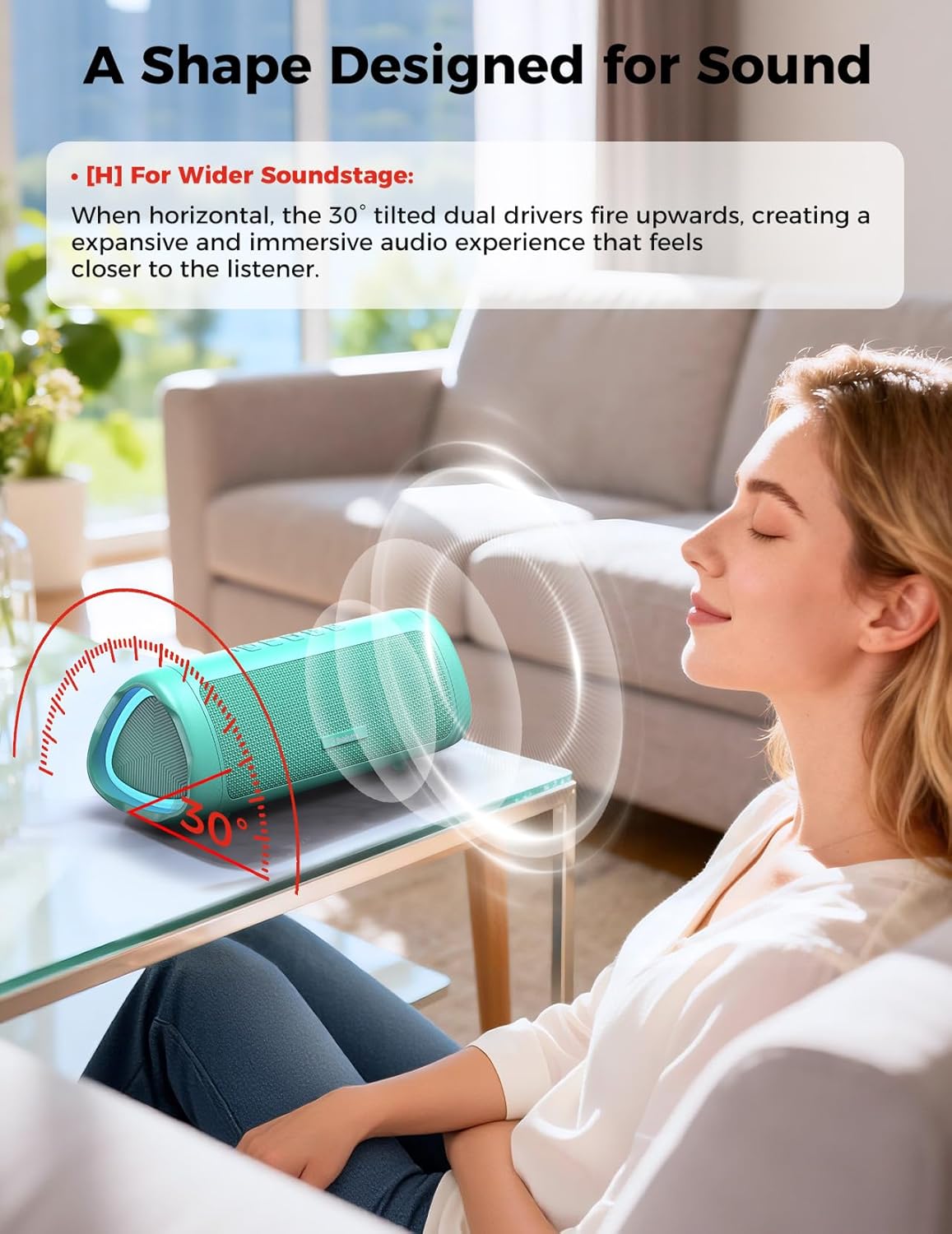 BolaButty Portable Bluetooth Speaker – HD Sound, 20H Playtime, IPX5 Waterproof, RGB Lights (BT 5.3)