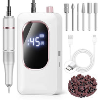 45,000RPM Electric Nail Drill Kit – Rechargeable & Portable