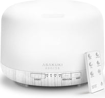 ASAKUKI 500ML Essential Oil Diffuser with Remote & LED Lights