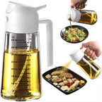 TrendPlain 2-in-1 Glass Olive Oil Sprayer & Dispenser – 470ml BPA