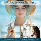 Portable Bladeless Neck Fan – Hands-Free Cooling, Rechargeable, 3 Speeds