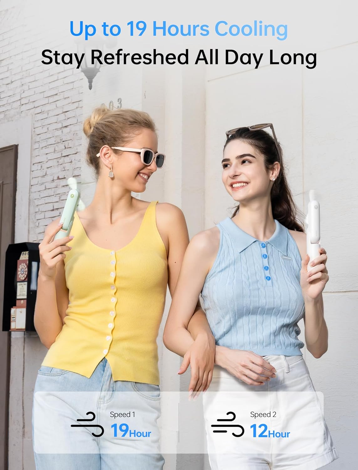 3-in-1 Mini Portable Fan – Rechargeable Fan + Power Bank + Flashlight