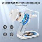 RYND 3-in-1 MagSafe Wireless Charging Station – Foldable Fast Charger for iPhone, Apple Watch & AirPods
