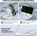 RYND 3-in-1 MagSafe Wireless Charging Station – Foldable Fast Charger for iPhone, Apple Watch & AirPods