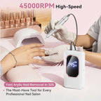 45,000RPM Electric Nail Drill Kit – Rechargeable & Portable