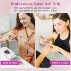 40,000RPM Cordless Electric Nail Drill Kit – Rechargeable & Portable
