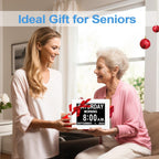 8” Digital Day Clock for Seniors – Large Display Alarm Calendar Clock