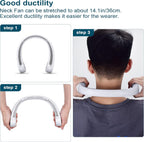 Portable Bladeless Neck Fan – Hands-Free Cooling, Rechargeable, 3 Speeds