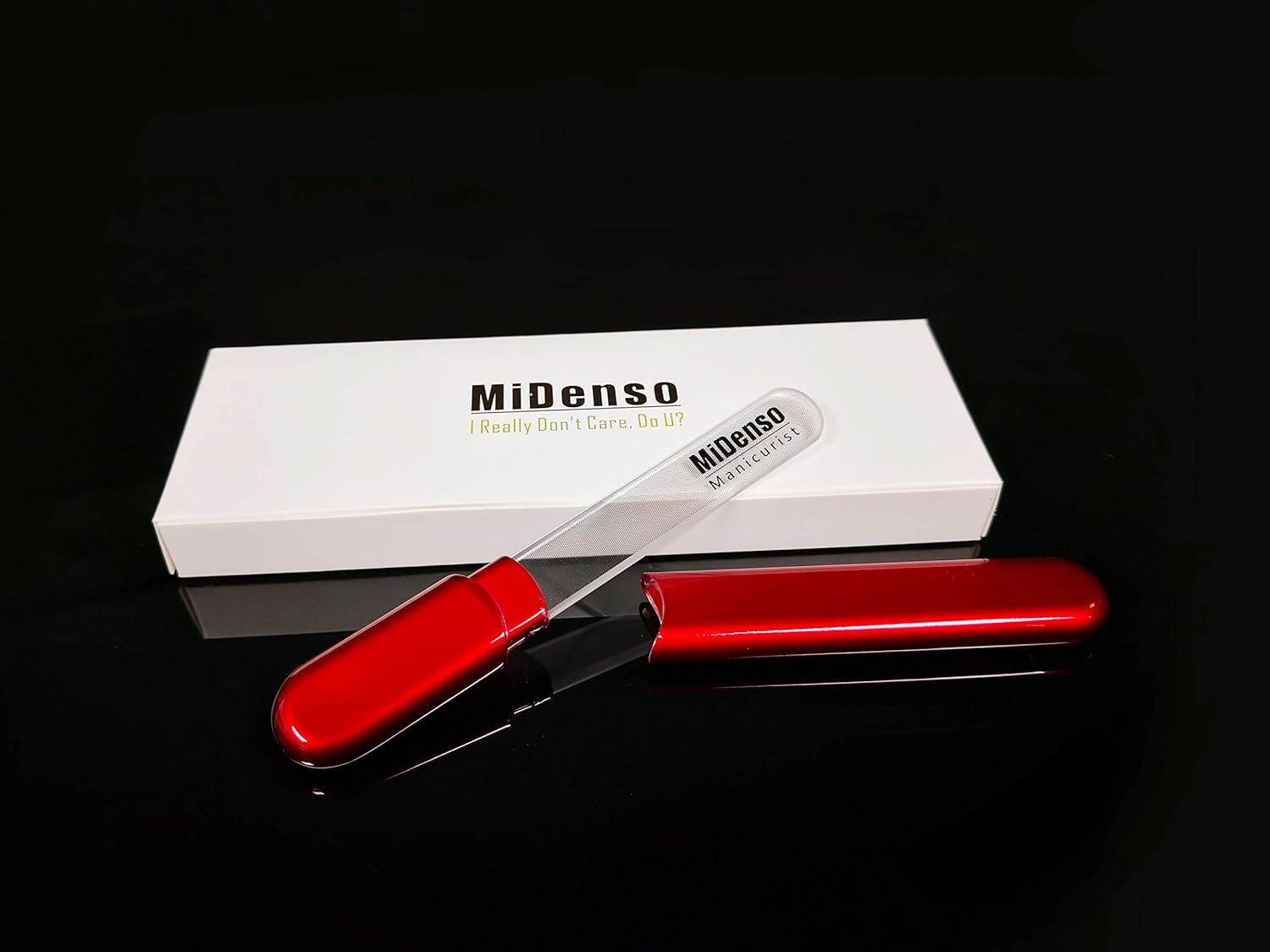 MiDenso Premium Glass Nail File – Salon-Quality Manicure Tool with Nano Technology & Case