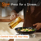 TrendPlain 2-in-1 Glass Olive Oil Sprayer & Dispenser – 470ml BPA