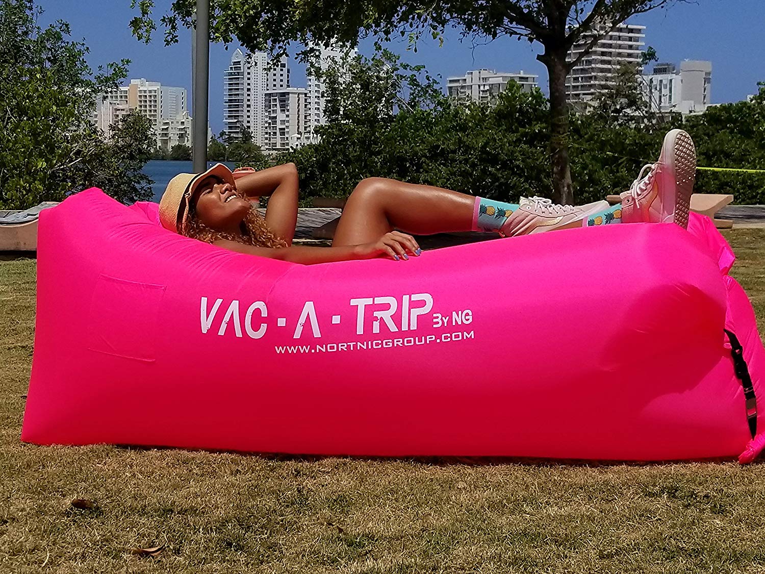 VAC-A-TRIP Inflatable Lounger Air Sofa Bed
