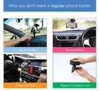 ClutchIt Dual Magnetic Movable Phone Holder and Tablet Mount