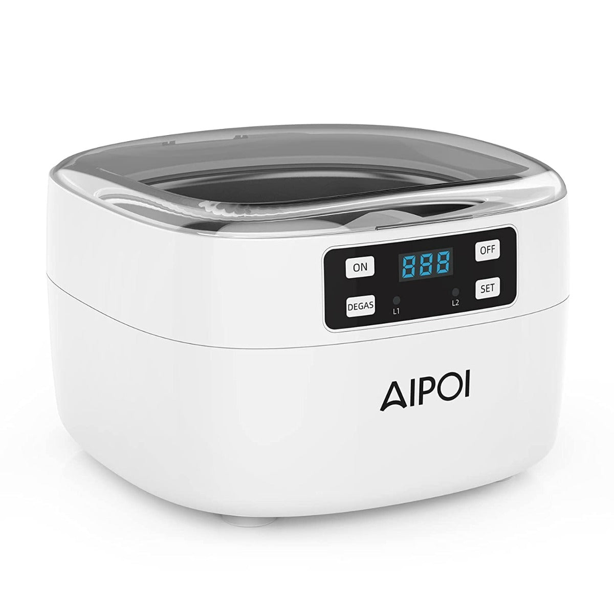 AIPOI Ultrasonic Jewelry Cleaner 750ML with Timer and Degas for Cleaning Jewelry, Ring, Necklace, Silver, Eyeglass, Watch Chains, Denture, Coins