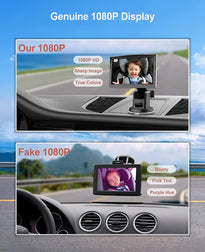 Antook Baby Car Camera 1080P for Car Back Seat with 5 Inch HD Monitor, Clear Night Vision, Newborns Travel Safety Kit