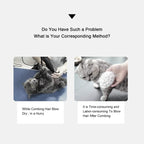 2 in 1 Adjustable Pet Grooming Dryer with Slicker Brush for Small & Large Cat Dog