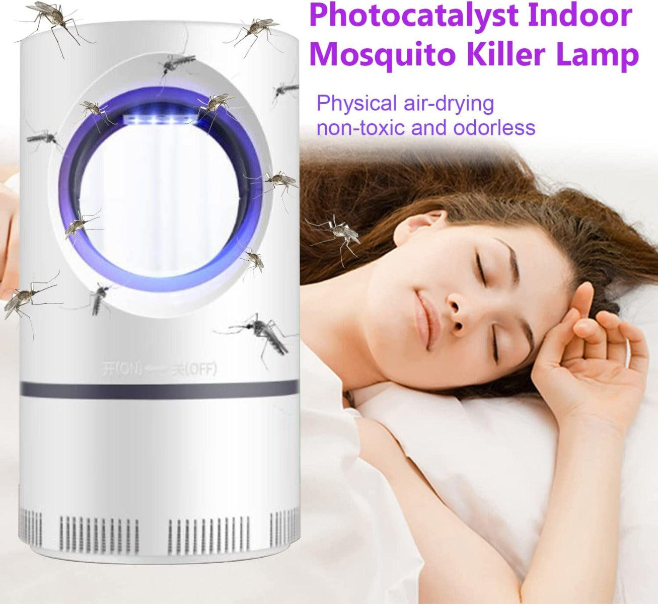 Electric Mosquito Killer Lamp with UV Light Suction Fan