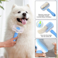 Atlamia Self Cleaning Grooming Slicker Brush for Cats and Dogs
