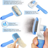 Atlamia Self Cleaning Grooming Slicker Brush for Cats and Dogs