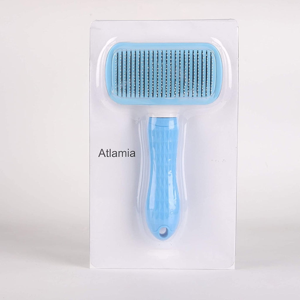 Atlamia Self Cleaning Grooming Slicker Brush for Cats and Dogs