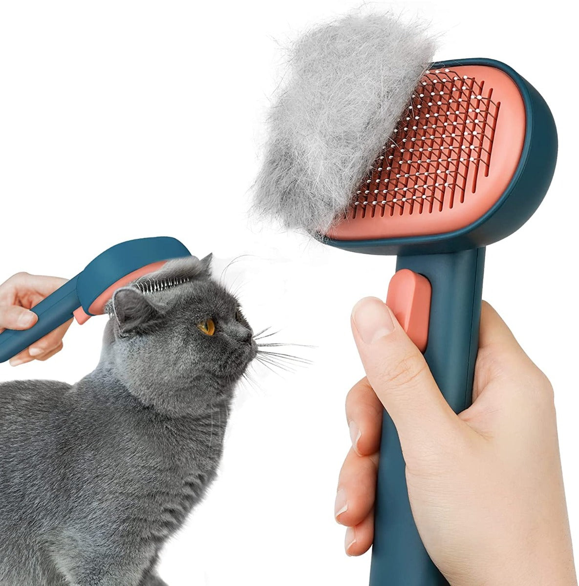 Aumuca Self Cleaning Grooming Slicker Brush for Cats and Dogs