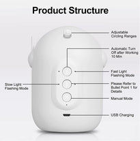 Awaiymi Automatic Interactive Laser Toy for Kitten Dogs with USB Charging- Battery Powered, Placing High,5 Rotation Modes, Fast/ Slow Light Flashing Mode