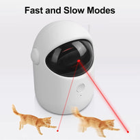 Awaiymi Automatic Interactive Laser Toy for Kitten Dogs with USB Charging- Battery Powered, Placing High,5 Rotation Modes, Fast/ Slow Light Flashing Mode