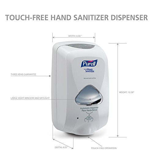 PURELL TFX Touch-Free Foam Hand Sanitizer Dispenser, Dove Grey, for PURELL TFX 1200 mL Foam Hand Sanitizer Refills (Pack of 1) - 2720-12