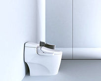 Smart Toilet Seat in Elongated White with Stainless Steel Self-Cleaning Nozzle