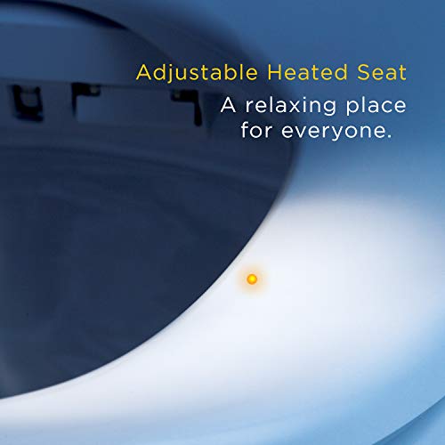 Smart Toilet Seat in Elongated White with Stainless Steel Self-Cleaning Nozzle