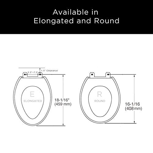 Smart Toilet Seat in Elongated White with Stainless Steel Self-Cleaning Nozzle