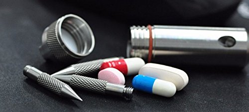 FTK Titanium Capsule Grappling Hook Container Waterproof Storage Box EDC Outdoor Capsule Tablet Cash Pill Survival Box