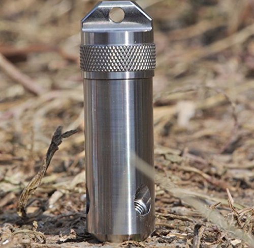 FTK Titanium Capsule Grappling Hook Container Waterproof Storage Box EDC Outdoor Capsule Tablet Cash Pill Survival Box