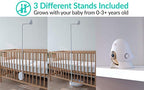 Cubo Ai Baby Monitor with 1080p HD Night Vision Camera, 2-Way Audio, Night Light Plus Safety Alerts for Covered Face, Danger Zone, Crying & Temperature Detection (3 Stands Included)