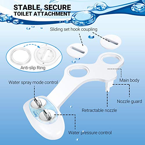 Non-Electric Bidet Toilet Attachment