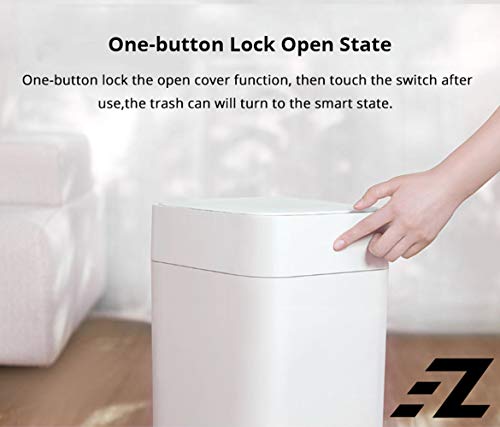 Smart Trash Can Bin with Automatic Sealing Changing Bags Induction Cover