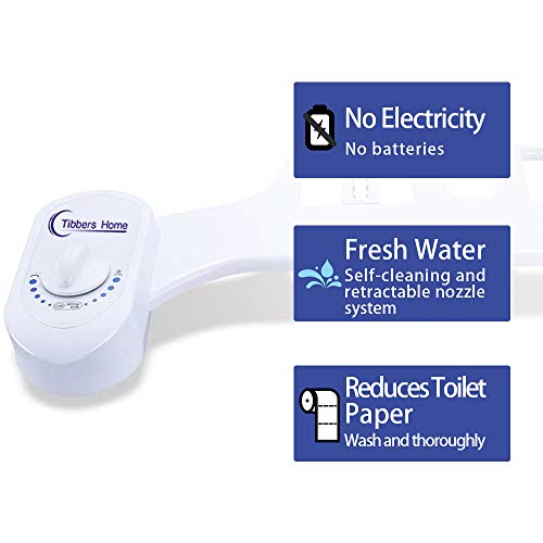 Fresh Water Non-Electric Mechanical Bidet Toilet Attachment